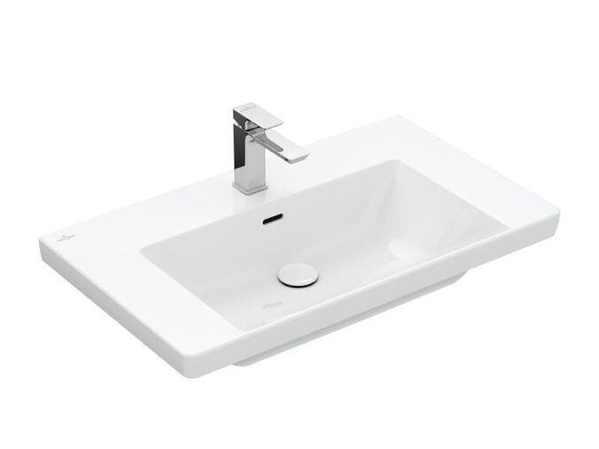 Villeroy & Boch Subway 3.0 umyvadlo 80x47 cm, otvor pro baterii, s přepadem, bílá Alpin