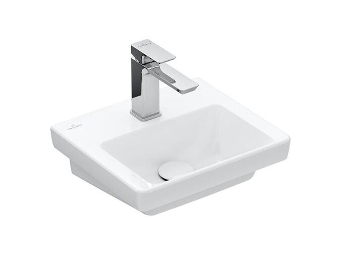 Villeroy & Boch Subway 3.0 umývátko 45x37 cm, otvor pro baterii, bez přepadu, bílá Alpin