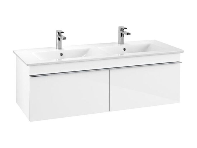 Villeroy & Boch Venticello skříňka pod umyvadlo 125,3x42x50,2 cm, 2x zásuvka, Glossy White