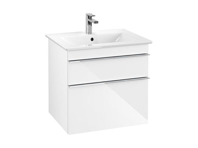 Villeroy & Boch Venticello skříňka pod umyvadlo 60,3x59x50,2 cm, 2x zásuvka, Glossy White