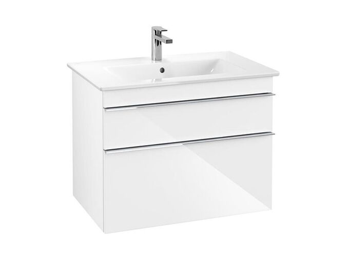 Villeroy & Boch Venticello skříňka pod umyvadlo 75,3x59x50,2 cm, 2x zásuvka, Glossy White