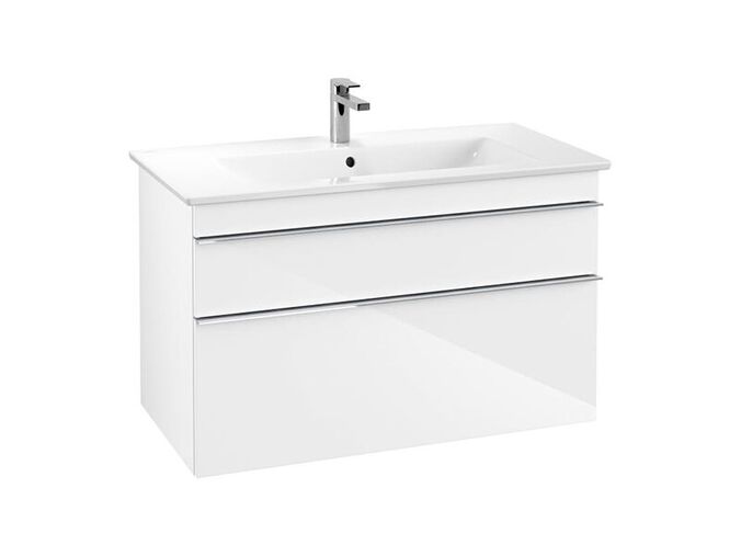 Villeroy & Boch Venticello skříňka pod umyvadlo 95,3x59x50,2 cm, 2x zásuvka, Glossy White