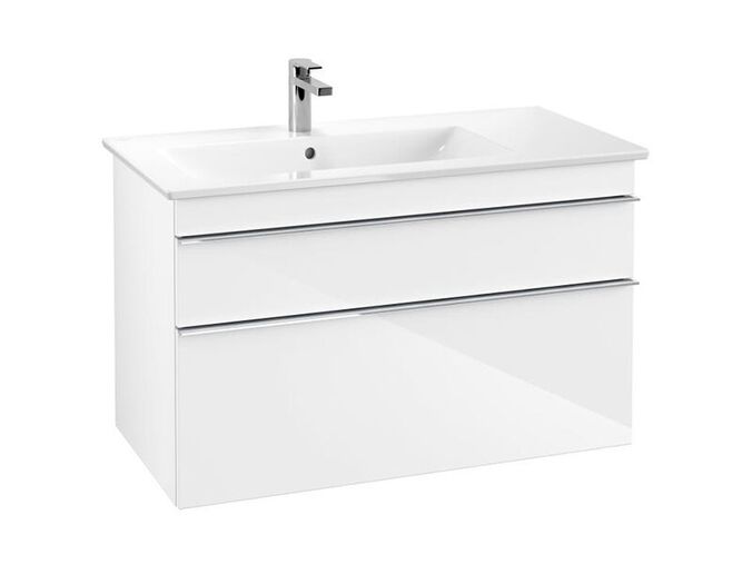 Villeroy & Boch Venticello skříňka pod umyvadlo 95,3x59x50,2 cm, 2x zásuvka, Glossy White