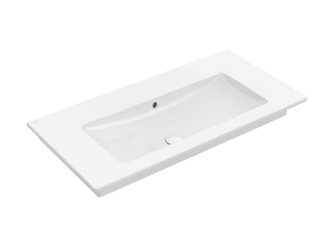 Villeroy & Boch Venticello umyvadlo 100x50 cm, bez otvoru pro baterii, s přepadem, CeramicPlus, bílá Alpin