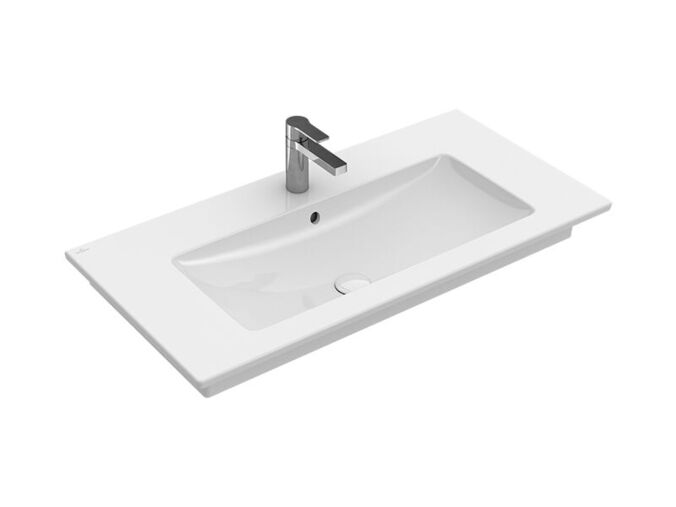 Villeroy & Boch Venticello umyvadlo 100x50 cm, otvor pro baterii, s přepadem, CeramicPlus, bílá Alpin