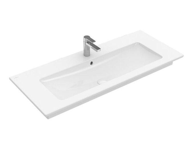 Villeroy & Boch Venticello umyvadlo 120x50 cm, otvor pro baterii, s přepadem, CeramicPlus, bílá Alpin