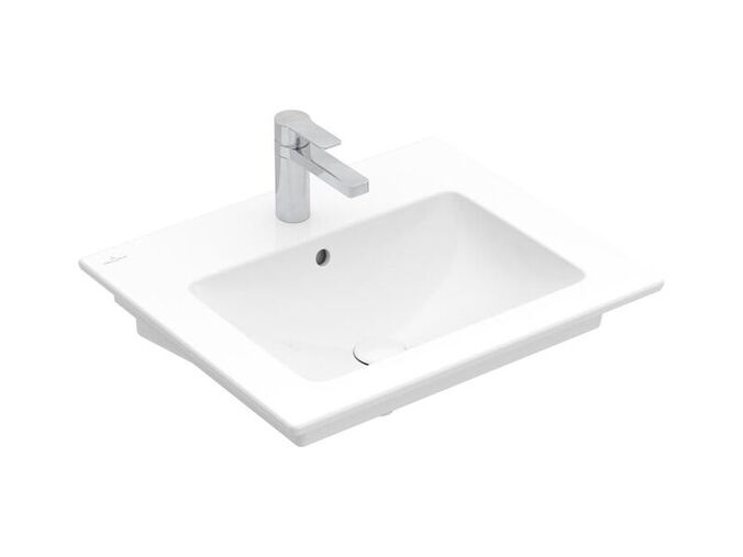 Villeroy & Boch Venticello umyvadlo 60x50 cm, otvor pro baterii, s přepadem, CeramicPlus, bílá Alpin