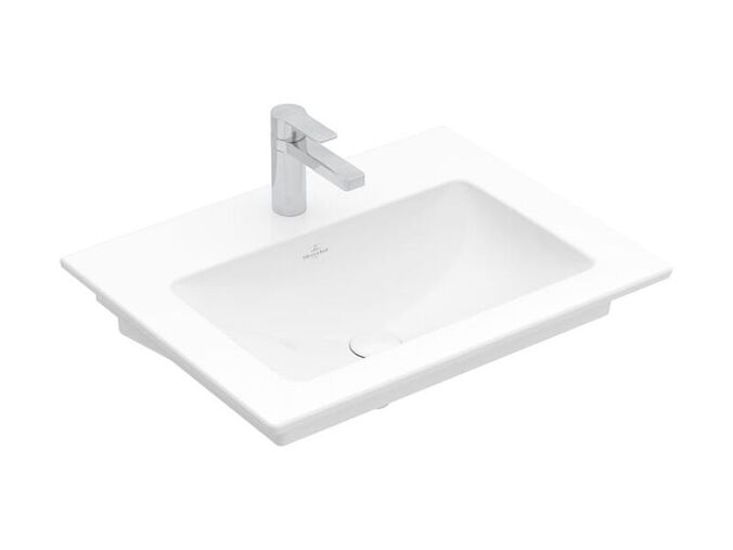 Villeroy & Boch Venticello umyvadlo 60x50 cm, bez otvoru pro baterii, s přepadem, CeramicPlus, bílá Alpin