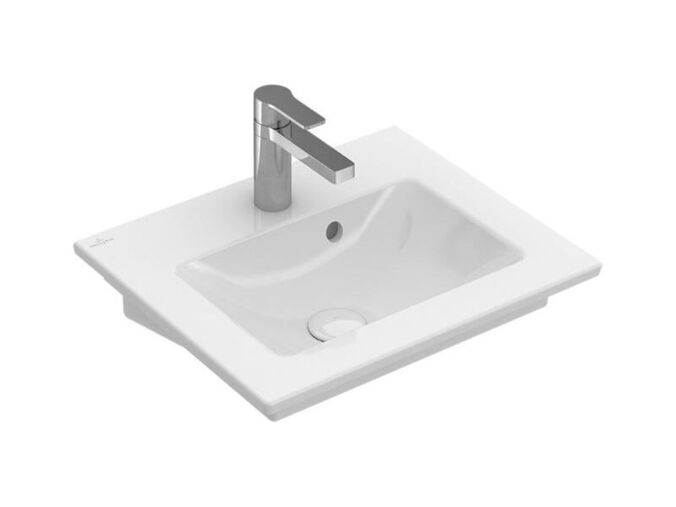 Villeroy & Boch Venticello umývátko 50x42 cm, otvor pro baterii, s přepadem, CeramicPlus, bílá Alpin