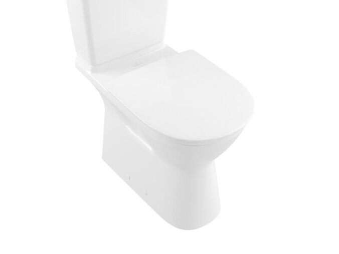 Villeroy & Boch O.NOVO Vita klozet kombi s hlubokým splachováním bez vnitřního okraje, 360x700mm, vodorovný odpad, bílá