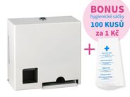 Bemeta Zásobník na tampony a vložky, nerez, bílý