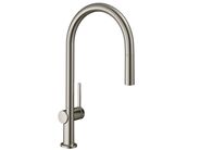 Hansgrohe Talis M54 Dřezová baterie Talis s výsuvnou koncovkou, sBox, vzhled nerezu
