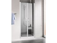 Kermi CADA XS dvoudílné kyvné dveře 96-101x200 cm, CadaClean, sklo čiré, stříbrná lesk
