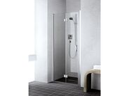 Kermi Liga skládací dveře s otočnými panty 90 cm, KermiClean, sklo čiré, stříbrná mat - výprodej vzorku