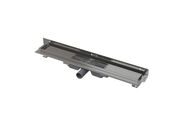 Alcadrain FLEXIBLE LOW Podlahový žlab 750mm s okrajem pro perforovaný rošt s nastavitelným límcem ke stěně