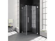 Kermi Pasa Atyp bezrámové dveře 1TW 88,5x220 cm + boční stěna VPK 50,5-53 cm, KermiClean, sklo čiré, stříbrná vysoký lesk - výprodej vzorku